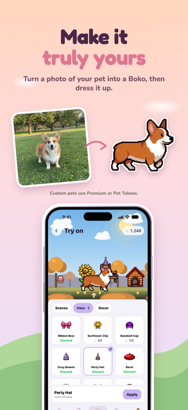 A photo of a corgi turned into a pixel-art corgi in Boko